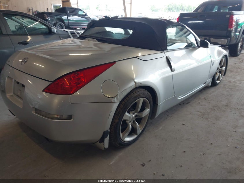 2007 Nissan 350z VIN JN1BZ36A57M653638 IAAI salvage auction — SIDE, Salvage (Tennessee), sold $750 on 2026-07-06 (photo 4)