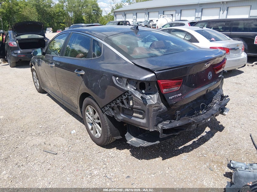 2017 Kia Optima VIN 5XXGT4L17HG174241 IAAI salvage auction — FRONT END, Clear (Indiana), sold $1,825 on 2026-07-15 (photo 3)