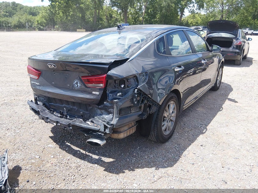 2017 Kia Optima VIN 5XXGT4L17HG174241 IAAI salvage auction — FRONT END, Clear (Indiana), sold $1,825 on 2026-07-15 (photo 4)