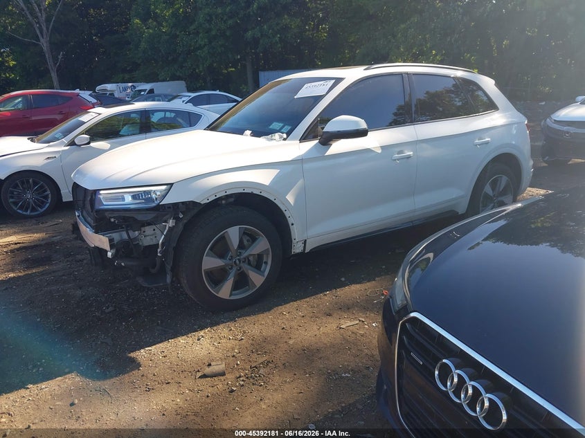 2020 Audi Q5 VIN WA1ANAFY7L2091568 IAAI salvage auction — FRONT END, Mv-907A (New York), sold $7,500 on 2026-07-14 (photo 2)