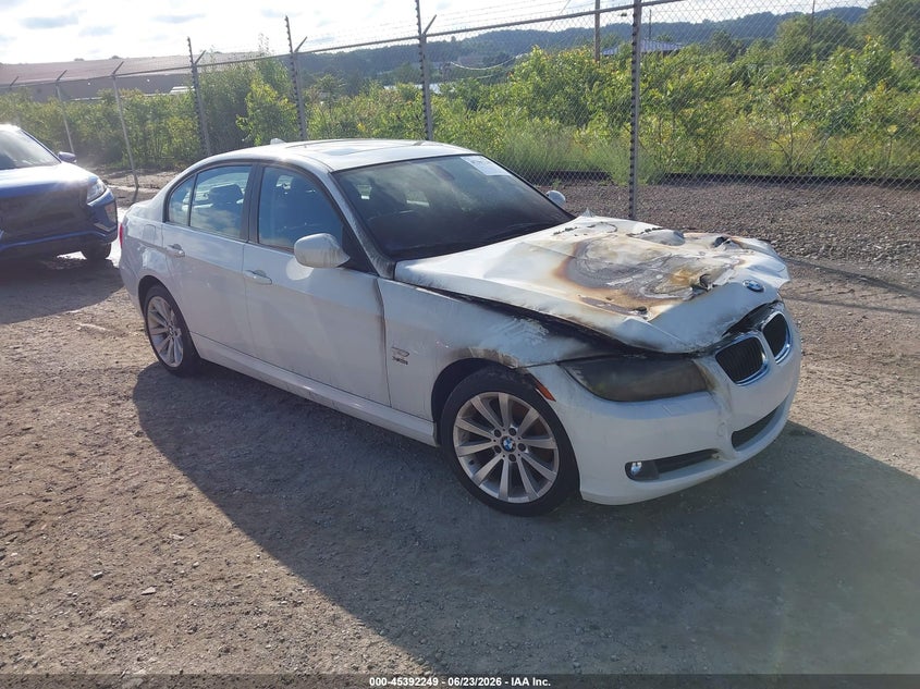 2011 BMW 3 series VIN WBAPK7G53BNN86957 IAAI salvage auction — Burn Engine, Salvage (Pennsylvania), sold $350 on 2026-07-07 (photo 1)