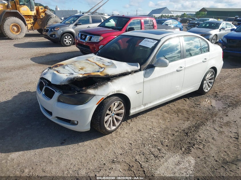 2011 BMW 3 series VIN WBAPK7G53BNN86957 IAAI salvage auction — Burn Engine, Salvage (Pennsylvania), sold $350 on 2026-07-07 (photo 2)