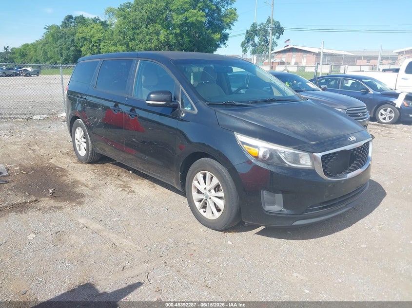 2018 Kia SEDONA VIN KNDMB5C13J6387803 IAAI salvage auction — NORMAL WEAR, Clear (Tennessee), sold $600 on 2026-07-16 (photo 1)