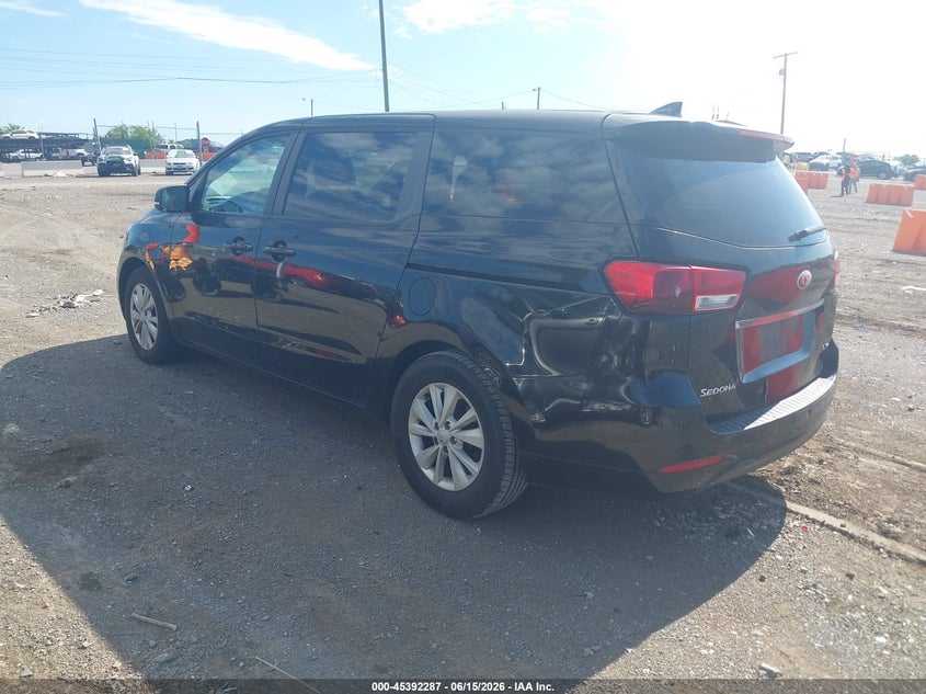 2018 Kia SEDONA VIN KNDMB5C13J6387803 IAAI salvage auction — NORMAL WEAR, Clear (Tennessee), sold $600 on 2026-07-16 (photo 3)