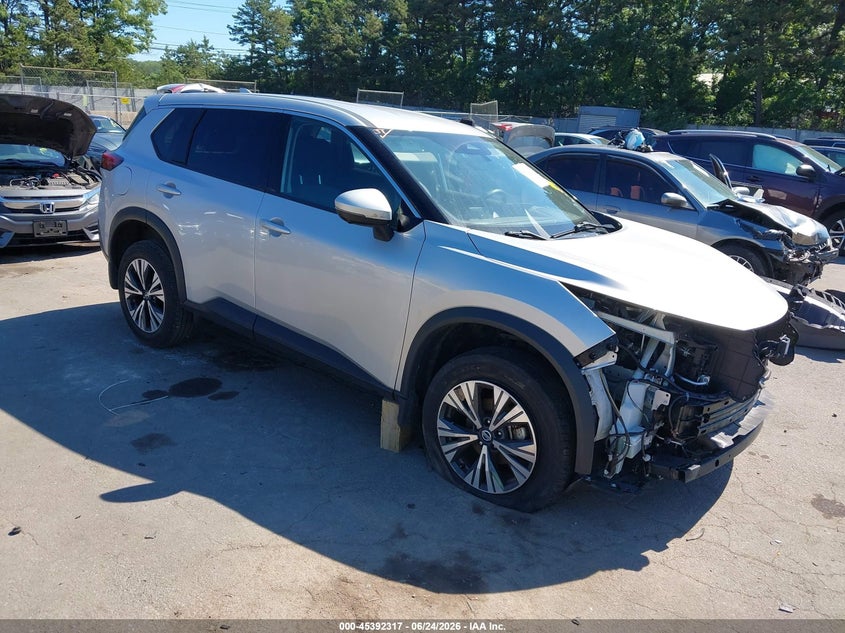 2021 Nissan Rogue VIN JN8AT3BB8MW233465 IAAI salvage auction — FRONT END, Salvage Title, sold $6,400 on 2026-07-23 (photo 1)