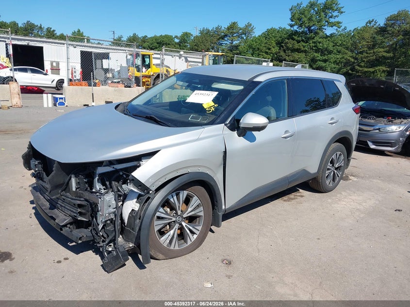 2021 Nissan Rogue VIN JN8AT3BB8MW233465 IAAI salvage auction — FRONT END, Salvage Title, sold $6,400 on 2026-07-23 (photo 2)