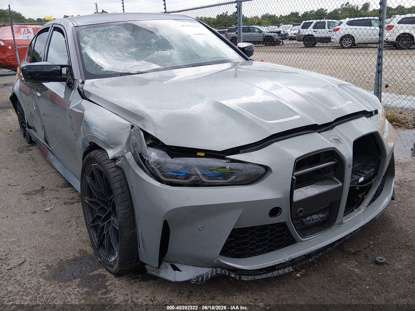2023 BMW M3 VIN WBS43AY02PFN85456 IAAI salvage auction — RIGHT SIDE, Salvage (Louisiana), sold $31,200 on 2026-07-30 (photo 1)