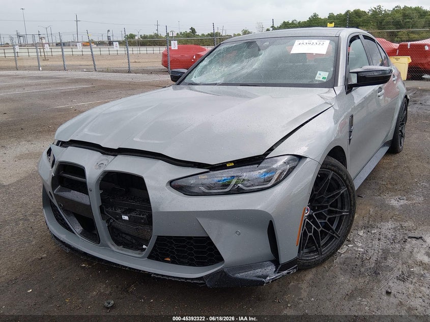 2023 BMW M3 VIN WBS43AY02PFN85456 IAAI salvage auction — RIGHT SIDE, Salvage (Louisiana), sold $31,200 on 2026-07-30 (photo 2)