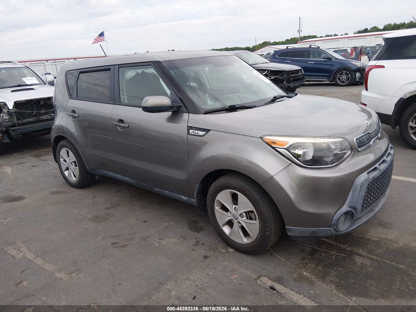 2016 Kia Soul VIN KNDJN2A28G7307371 IAAI salvage auction — LEFT SIDE, Salvage (North Carolina), sold $1,150 on 2026-07-15 (photo 1)