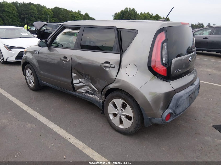 2016 Kia Soul VIN KNDJN2A28G7307371 IAAI salvage auction — LEFT SIDE, Salvage (North Carolina), sold $1,150 on 2026-07-15 (photo 3)