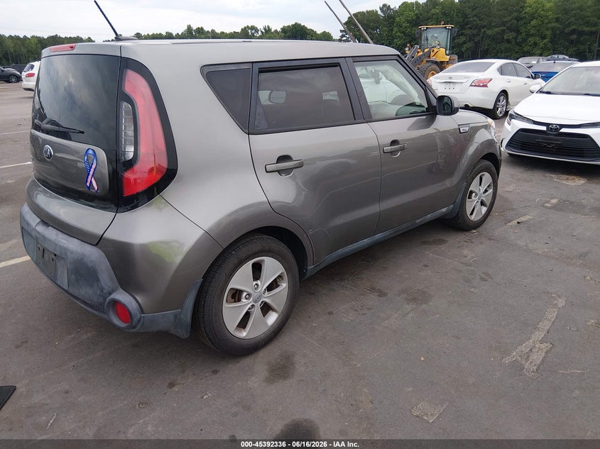2016 Kia Soul VIN KNDJN2A28G7307371 IAAI salvage auction — LEFT SIDE, Salvage (North Carolina), sold $1,150 on 2026-07-15 (photo 4)