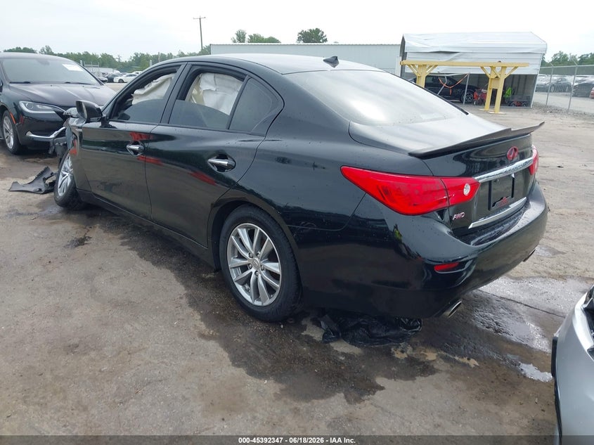 2017 Infiniti Q50 VIN JN1CV7AR5HM682238 IAAI salvage auction — LEFT FRONT, Salvage (Virginia), sold $1,475 on 2026-08-01 (photo 3)
