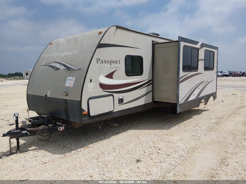 2015 Keystone Passport VIN 4YDT28129FT415859 IAAI salvage auction — ROOF, Salvage (Texas), sold $8,050 on 2026-07-09 (photo 2)
