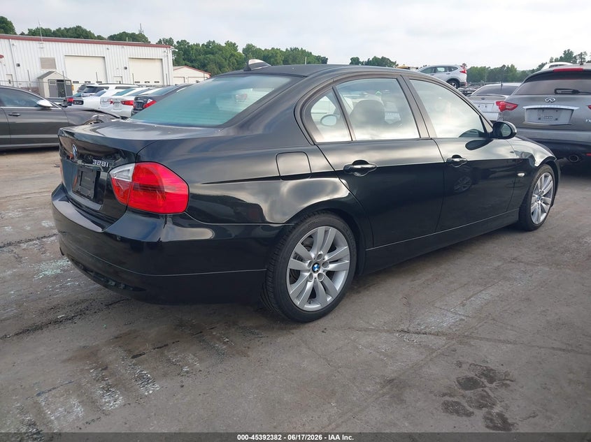 2007 BMW 3 series VIN WBAVA33557KX75272 IAAI salvage auction — LEFT SIDE, Salvage (North Carolina), sold $1,250 on 2026-07-06 (photo 4)