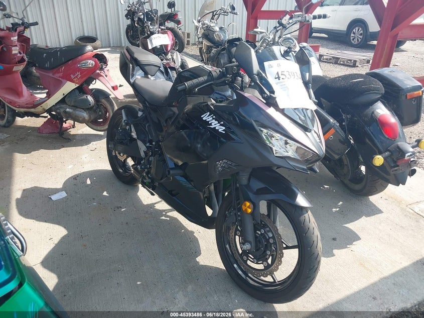 2023 Kawasaki Ninja VIN JKAEXKG14PDAR9482 IAAI salvage auction — FRONT END, Original (Texas), sold $1,450 on 2026-07-22 (photo 1)