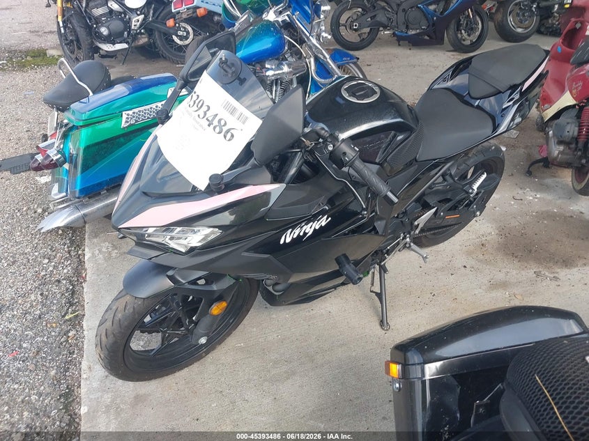 2023 Kawasaki Ninja VIN JKAEXKG14PDAR9482 IAAI salvage auction — FRONT END, Original (Texas), sold $1,450 on 2026-07-22 (photo 2)