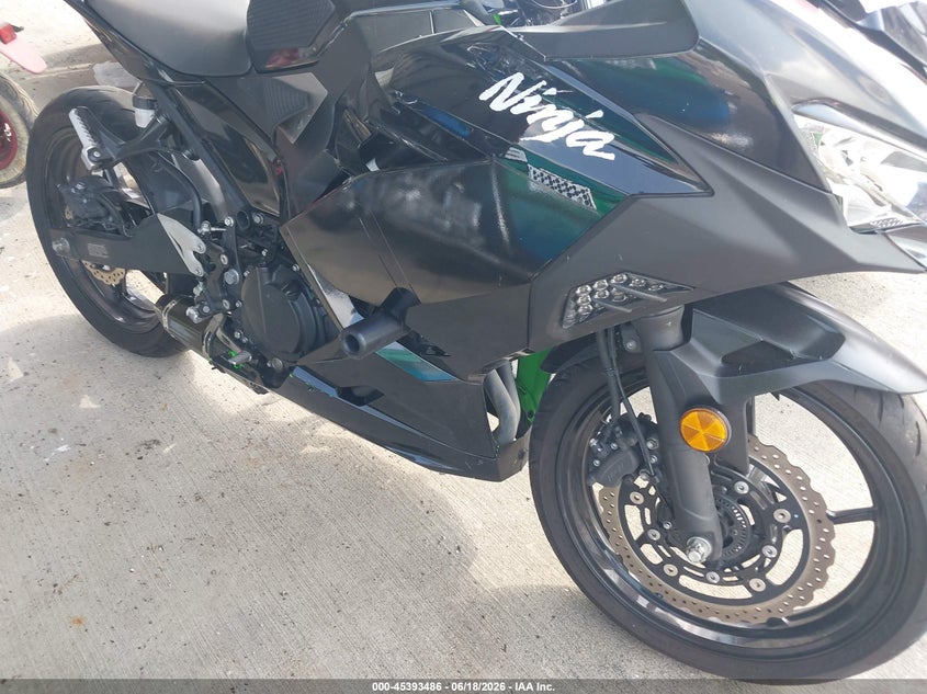 2023 Kawasaki Ninja VIN JKAEXKG14PDAR9482 IAAI salvage auction — FRONT END, Original (Texas), sold $1,450 on 2026-07-22 (photo 8)