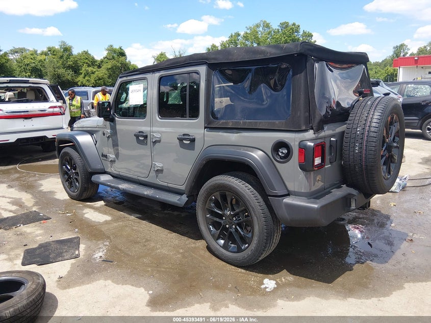 2022 Jeep Wrangler / VIN 1C4HJXDG9NW132002 IAAI salvage auction — REAR END, Salvage Title, sold $8,600 on 2026-08-21 (photo 3)