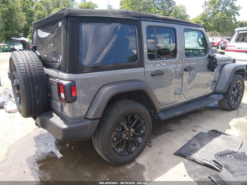 2022 Jeep Wrangler / VIN 1C4HJXDG9NW132002 IAAI salvage auction — REAR END, Salvage Title, sold $8,600 on 2026-08-21 (photo 4)