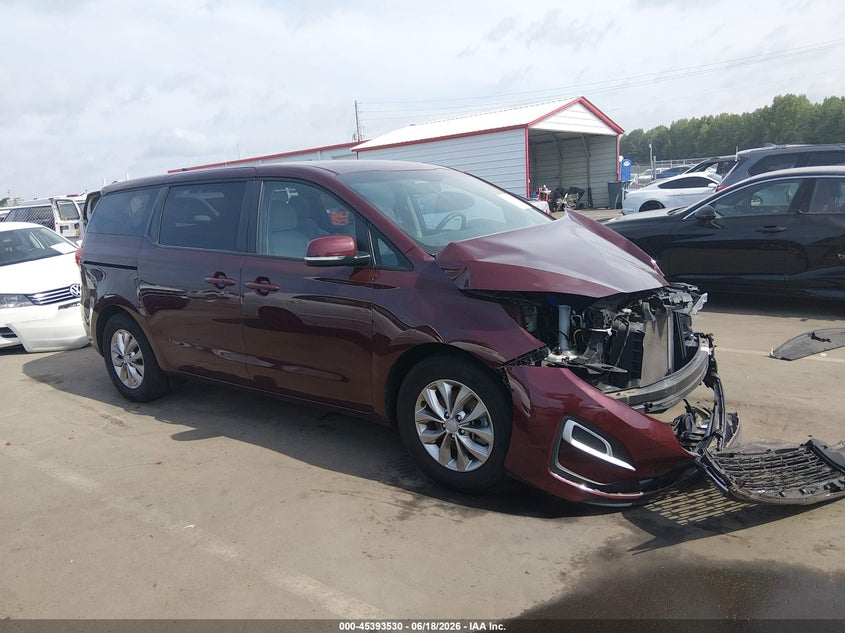 2020 Kia SEDONA VIN KNDMB5C1XL6582736 IAAI salvage auction — FRONT END, Salvage (North Carolina), sold $1,950 on 2026-07-22 (photo 1)