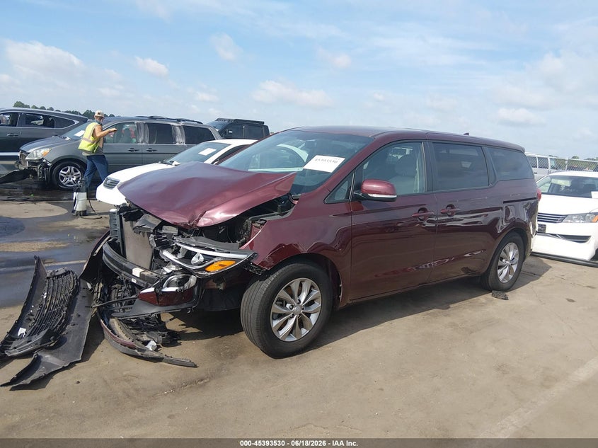 2020 Kia SEDONA VIN KNDMB5C1XL6582736 IAAI salvage auction — FRONT END, Salvage (North Carolina), sold $1,950 on 2026-07-22 (photo 2)