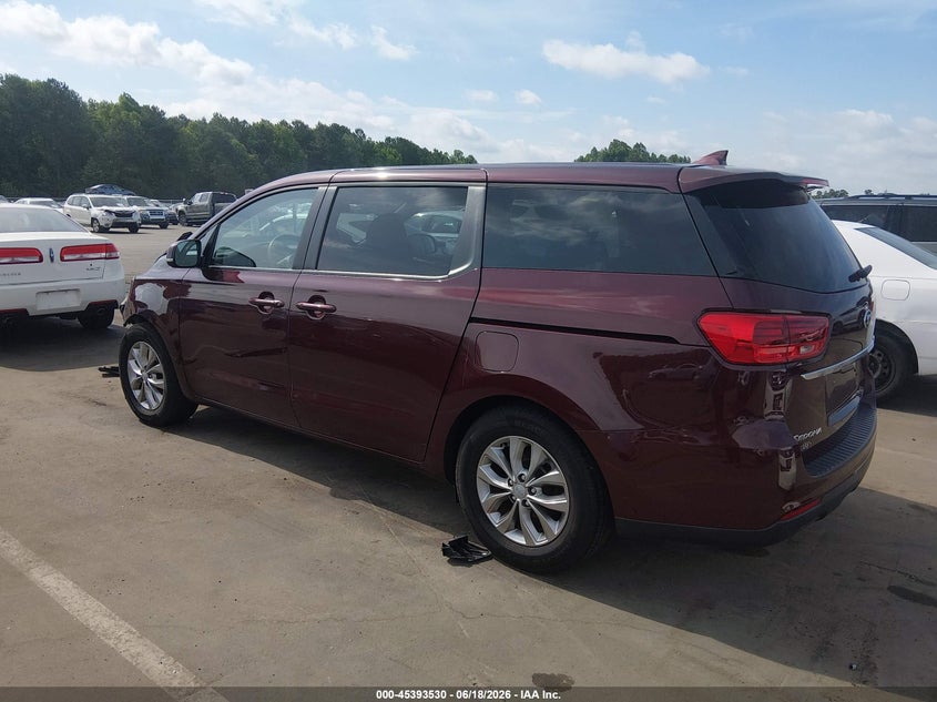 2020 Kia SEDONA VIN KNDMB5C1XL6582736 IAAI salvage auction — FRONT END, Salvage (North Carolina), sold $1,950 on 2026-07-22 (photo 3)