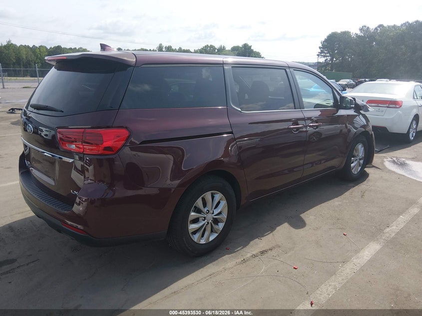 2020 Kia SEDONA VIN KNDMB5C1XL6582736 IAAI salvage auction — FRONT END, Salvage (North Carolina), sold $1,950 on 2026-07-22 (photo 4)