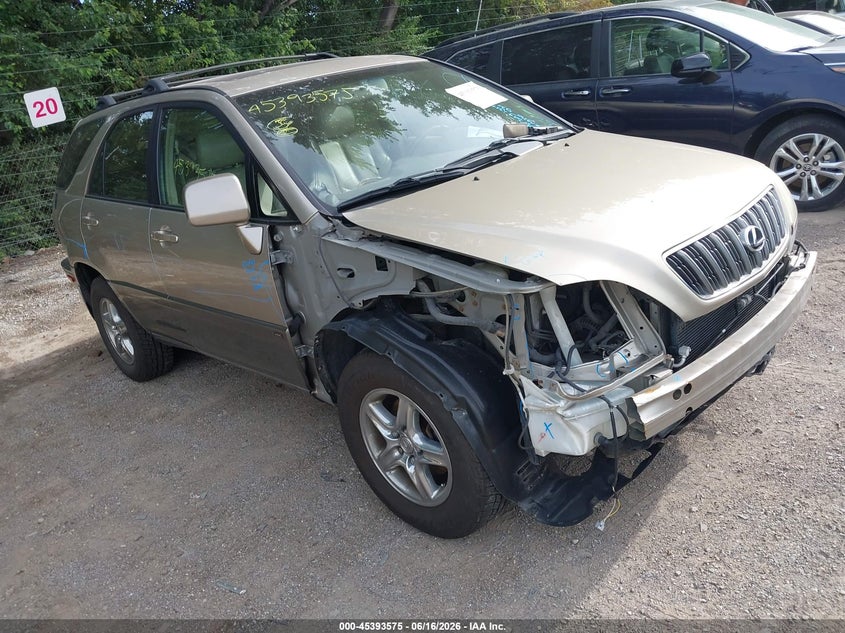 2003 Lexus Rx 300 VIN JTJHF10U230294013 IAAI salvage auction — RIGHT FRONT, Clear (Indiana), sold $750 on 2026-07-15 (photo 1)