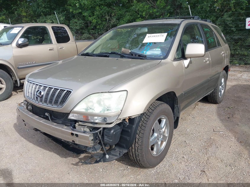 2003 Lexus Rx 300 VIN JTJHF10U230294013 IAAI salvage auction — RIGHT FRONT, Clear (Indiana), sold $750 on 2026-07-15 (photo 2)