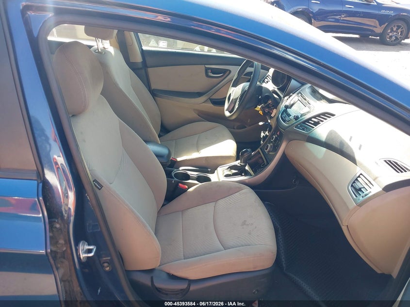 2015 Hyundai Elantra VIN KMHDH4AE9FU320930 IAAI salvage auction — FRONT END, Salvage - 75% Or Less (Maryland), sold $875 on 2026-08-01 (photo 5)