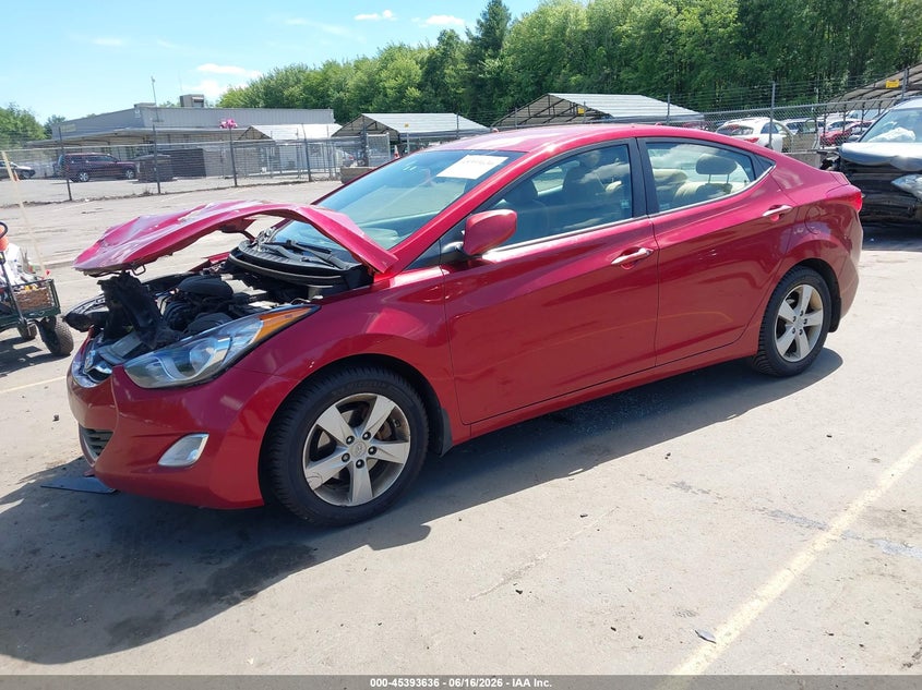 2012 Hyundai Elantra VIN KMHDH4AE1CU461292 IAAI salvage auction — FRONT END, Salvage (Connecticut), sold $450 on 2026-07-09 (photo 2)