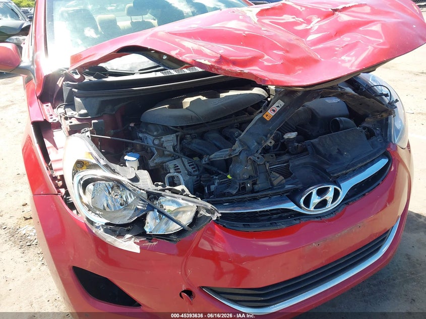 2012 Hyundai Elantra VIN KMHDH4AE1CU461292 IAAI salvage auction — FRONT END, Salvage (Connecticut), sold $450 on 2026-07-09 (photo 6)