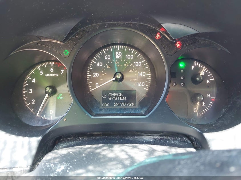 2006 Lexus Gs 430 VIN JTHBN96S265013866 IAAI salvage auction — FRONT END, Clear (Tennessee), sold $425 on 2026-07-29 (photo 7)
