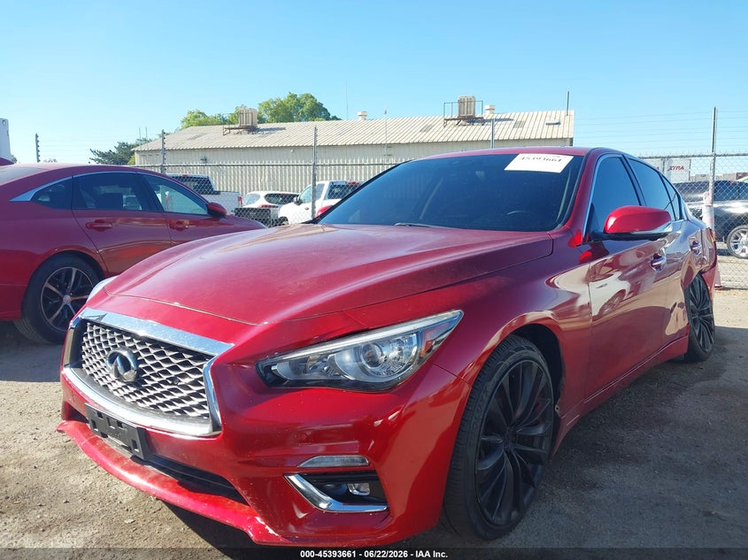 2021 Infiniti Q50 VIN JN1EV7BP5MM700947 IAAI salvage auction — REAR END, Salvage Title, sold $4,250 on 2026-08-21 (photo 2)