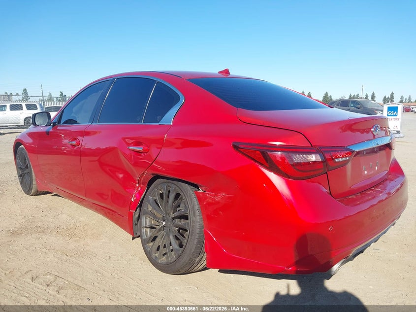 2021 Infiniti Q50 VIN JN1EV7BP5MM700947 IAAI salvage auction — REAR END, Salvage Title, sold $4,250 on 2026-08-21 (photo 3)