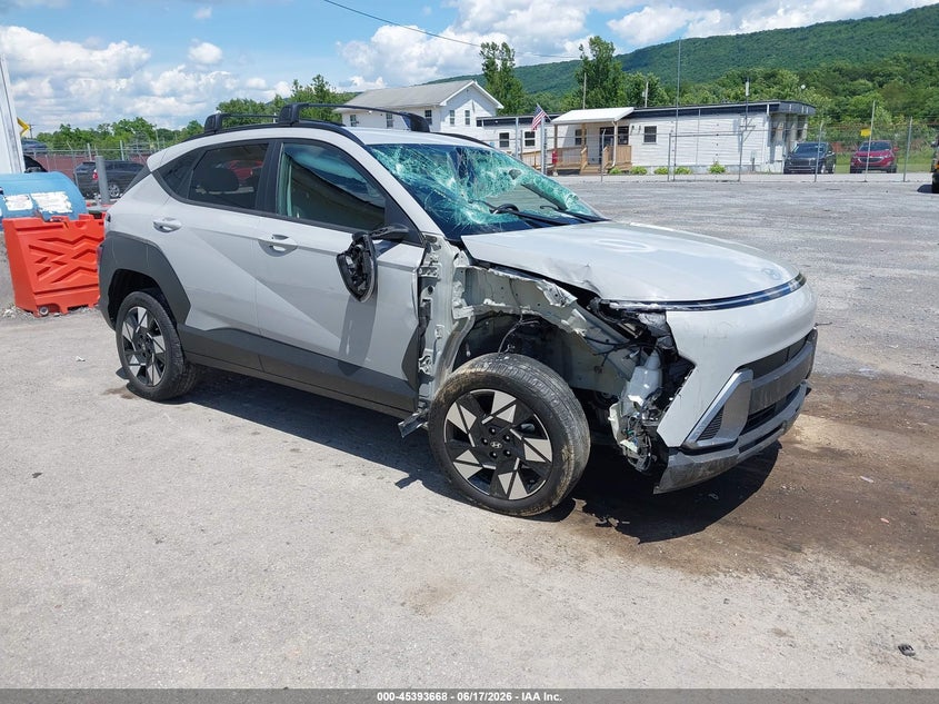 2024 Hyundai Kona VIN KM8HCCAB8RU102739 IAAI salvage auction — FRONT & REAR, Salvage (Pennsylvania), sold $2,850 on 2026-07-29 (photo 1)