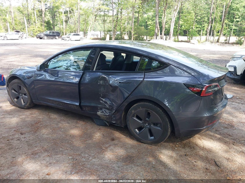 2023 Tesla Model 3 VIN 5YJ3E1EA4PF714456 IAAI salvage auction — REAR END, Salvage Title, sold $8,600 on 2026-07-31 (photo 3)