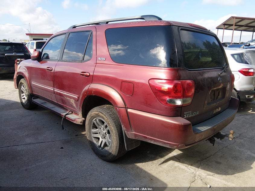 2006 Toyota Sequoia VIN 5TDZT34A56S264386 IAAI salvage auction — NORMAL WEAR, Original (Texas), sold $1,000 on 2026-07-20 (photo 3)