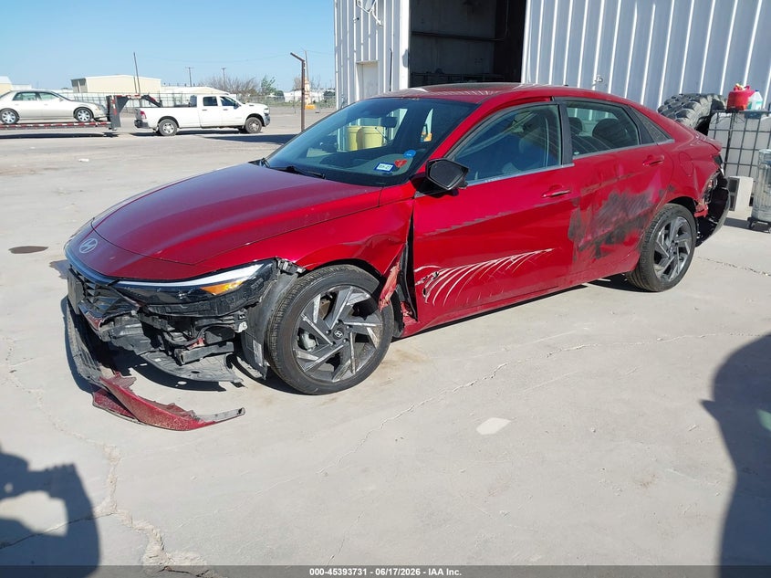 2025 Hyundai Elantra VIN KMHLS4DG0SU930428 IAAI salvage auction — REAR END, Salvage Title, sold $25 on 2026-07-30 (photo 2)