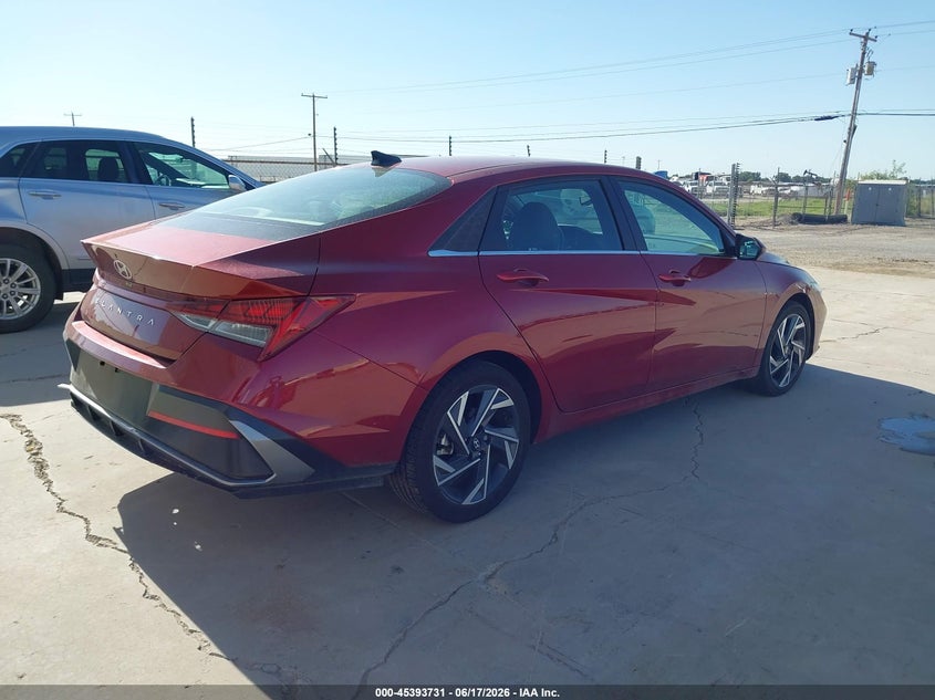 2025 Hyundai Elantra VIN KMHLS4DG0SU930428 IAAI salvage auction — REAR END, Salvage Title, sold $25 on 2026-07-30 (photo 4)
