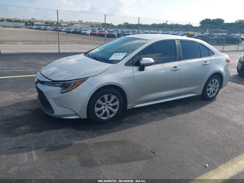 2021 Toyota Corolla VIN 5YFEPMAE0MP251289 IAAI salvage auction — RIGHT REAR, Rebuildable (Florida), sold $5,725 on 2026-07-16 (photo 2)