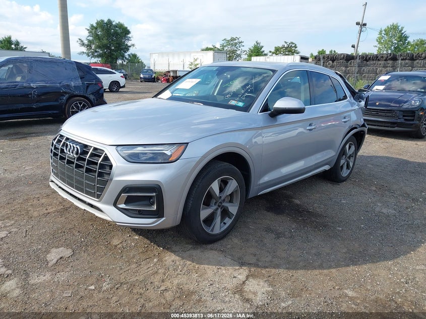 2023 Audi Q5 VIN WA1BBAFY6P2017478 IAAI salvage auction — REAR END, Salvage (Pennsylvania), sold $11,750 on 2026-07-17 (photo 2)