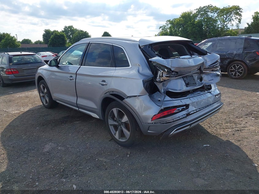 2023 Audi Q5 VIN WA1BBAFY6P2017478 IAAI salvage auction — REAR END, Salvage (Pennsylvania), sold $11,750 on 2026-07-17 (photo 3)
