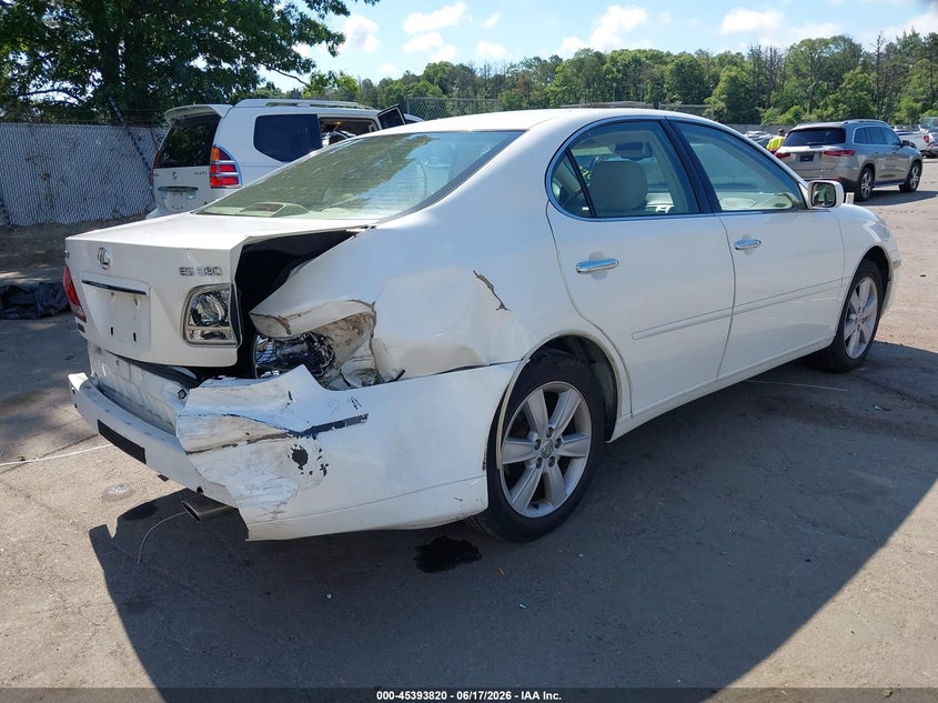 2006 Lexus Es 330 VIN JTHBA30GX65168243 IAAI salvage auction — RIGHT REAR, Mv-907A (New York), sold $625 on 2026-07-14 (photo 4)