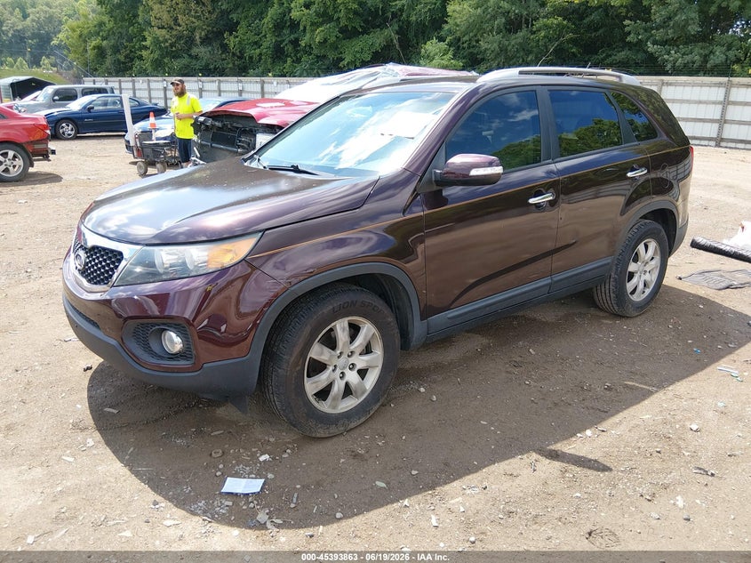 2013 Kia Sorento VIN 5XYKT3A66DG390476 IAAI salvage auction — RIGHT REAR, Salvage Title, sold $1,050 on 2026-07-22 (photo 2)