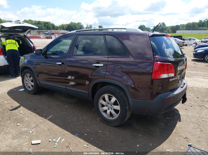 2013 Kia Sorento VIN 5XYKT3A66DG390476 IAAI salvage auction — RIGHT REAR, Salvage Title, sold $1,050 on 2026-07-22 (photo 3)
