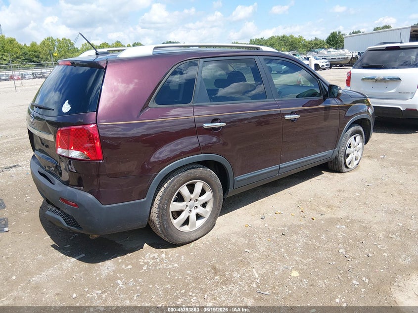2013 Kia Sorento VIN 5XYKT3A66DG390476 IAAI salvage auction — RIGHT REAR, Salvage Title, sold $1,050 on 2026-07-22 (photo 4)