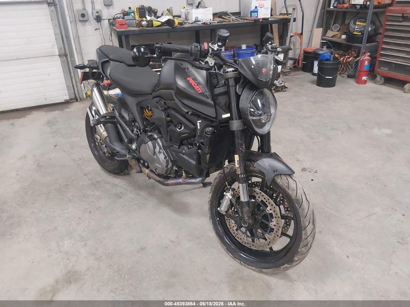 2023 Ducati Monster VIN ZDMMAMDT5PB008205 IAAI salvage auction — FRONT END, Salvage (Maine), sold $3,700 on 2026-08-12 (photo 1)