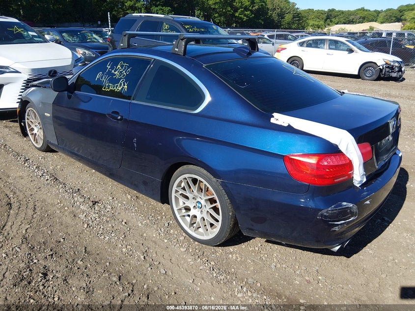 2013 BMW 3er VIN WBAKE5C51DJ107814 IAAI salvage auction — FRONT & REAR, Salvage Title, sold $175 on 2026-07-28 (photo 3)