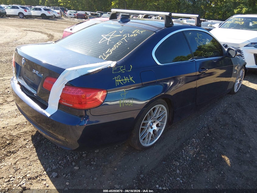 2013 BMW 3er VIN WBAKE5C51DJ107814 IAAI salvage auction — FRONT & REAR, Salvage Title, sold $175 on 2026-07-28 (photo 4)